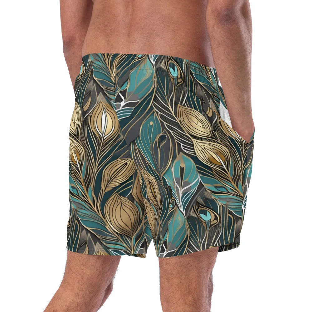Mosaic Canopy on Swim Trunks — Right Back