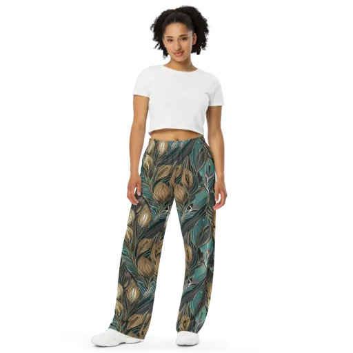 Mosaic Canopy on a Wide-Leg Pants
