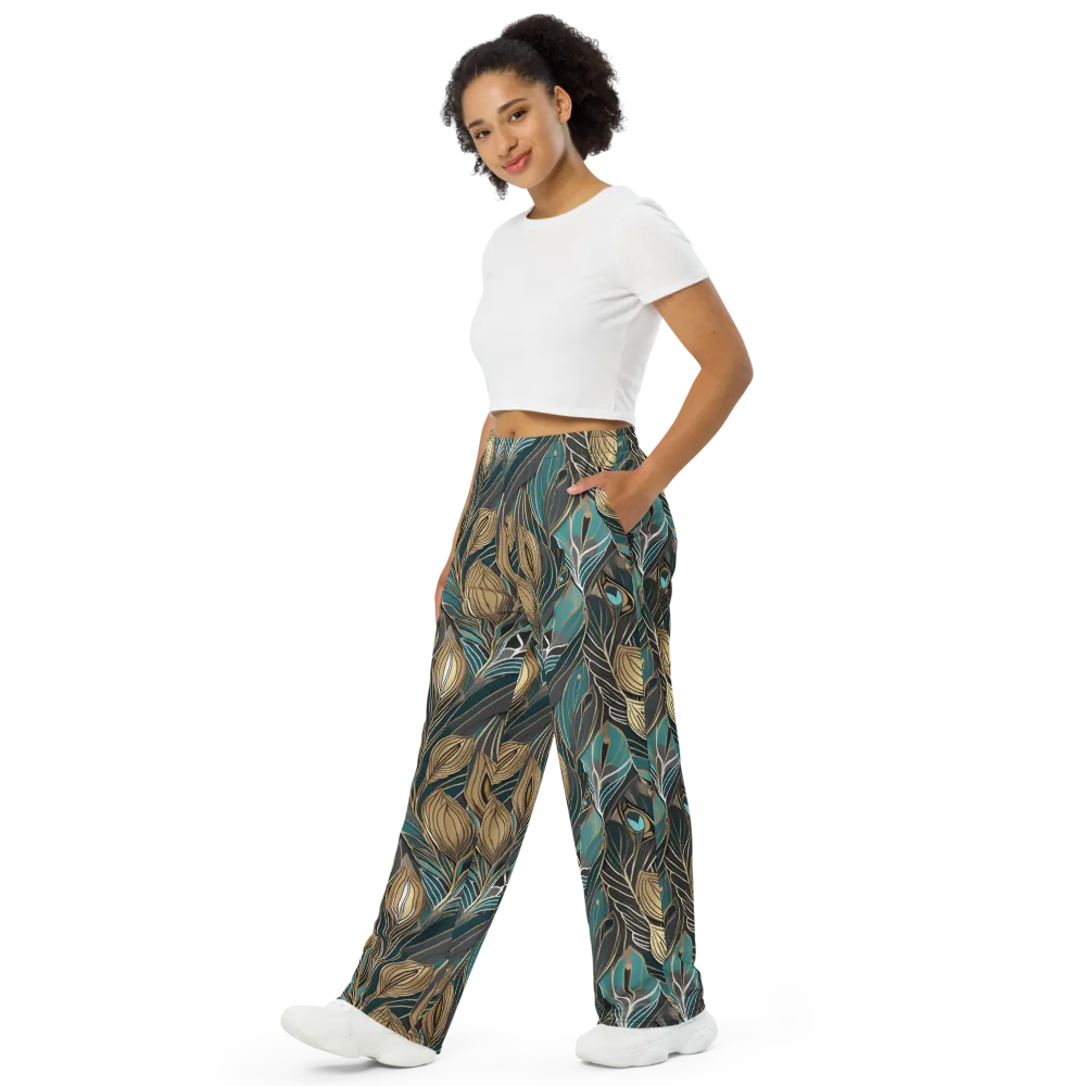 Mosaic Canopy on Wide-Leg Pants — Left Front