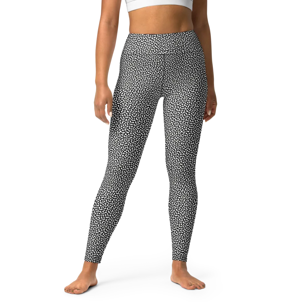 Ink Drift on Yoga Leggings — Front