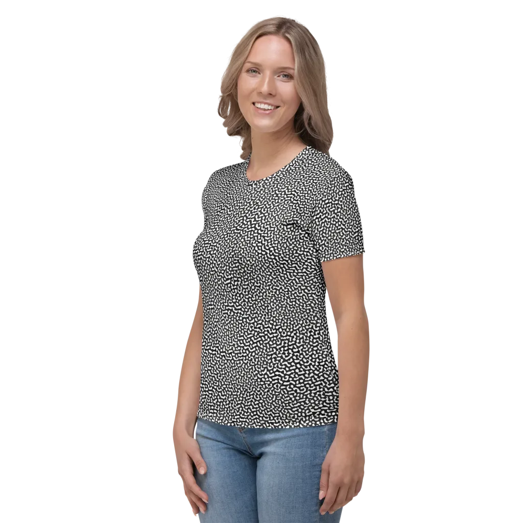 Ink Drift on Women's Crew Neck T-Shirt — Left