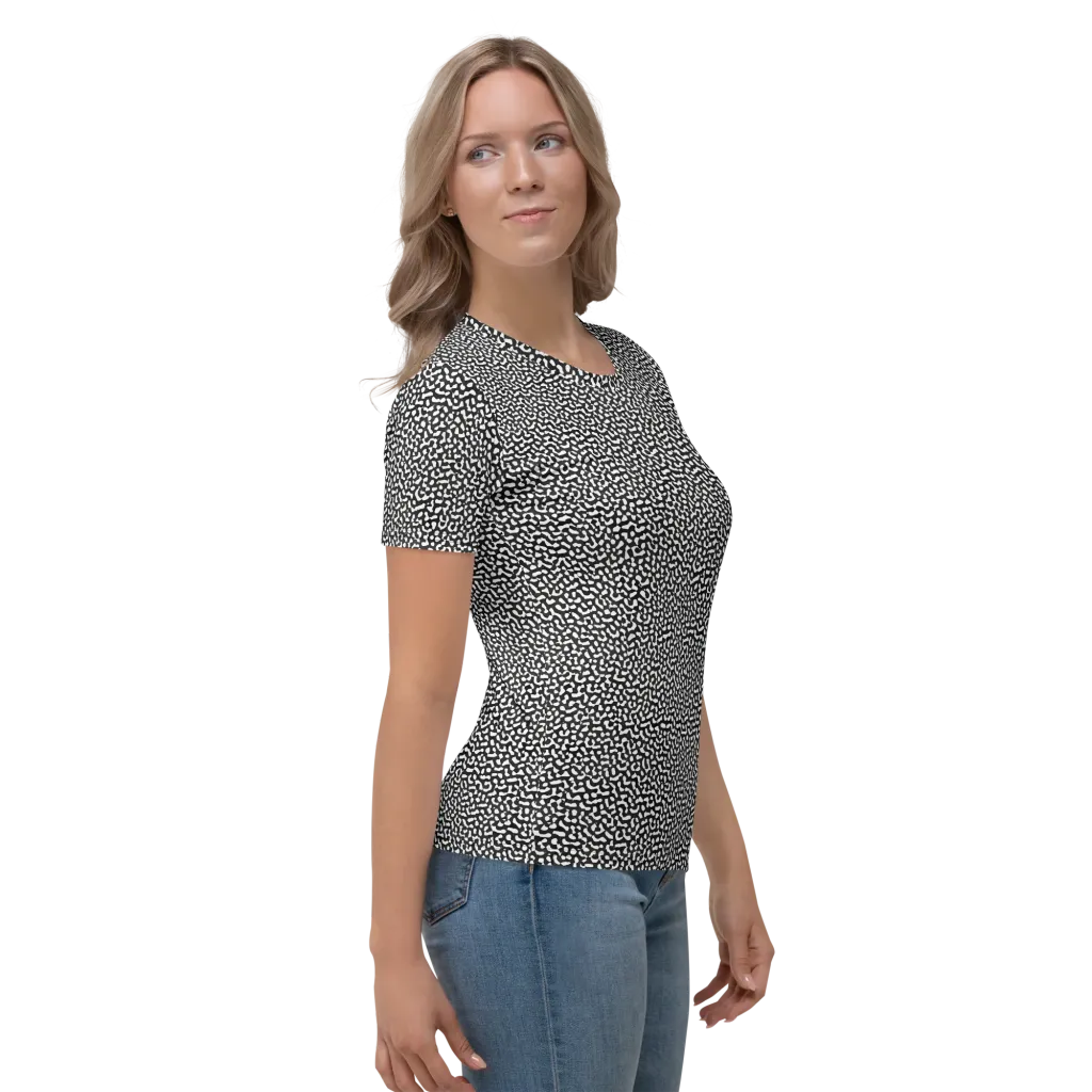 Ink Drift on Women's Crew Neck T-Shirt — Right