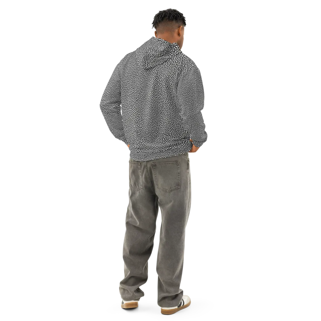 Ink Drift on Cotton Hoodie — Back