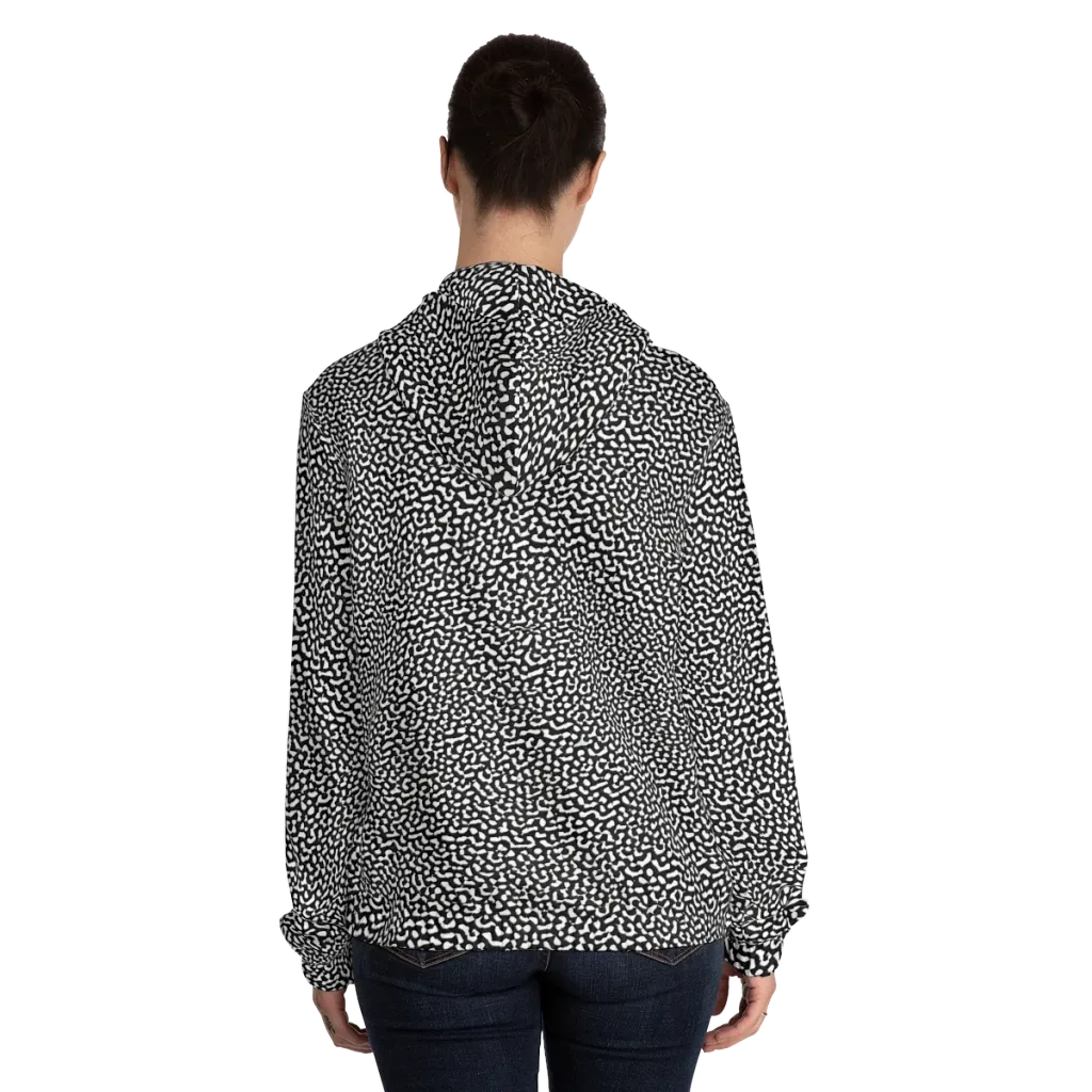 Ink Drift on Women's Full-Zip Hoodie — Back On Person