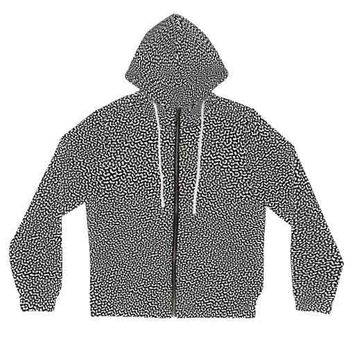 Ink Drift on a Women's Full-Zip Hoodie