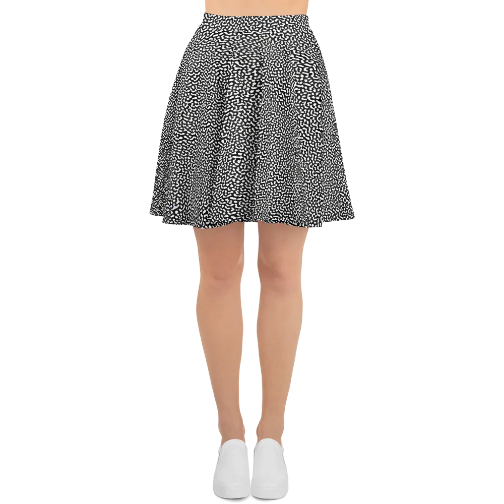 Ink Drift on Skater Skirt — Front