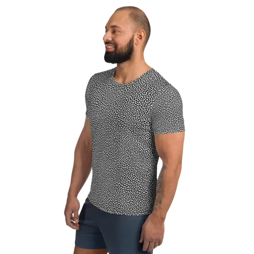 Ink Drift on a Men's Athletic T-Shirt