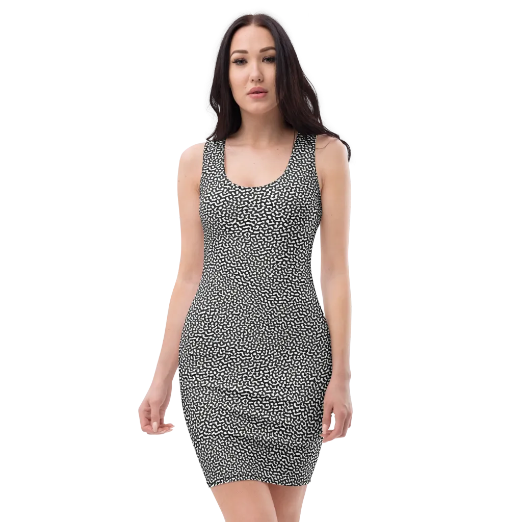Ink Drift on Bodycon Dress — Front