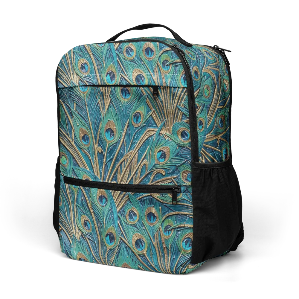 Peacock Treasury on Utility Backpack — Left Front