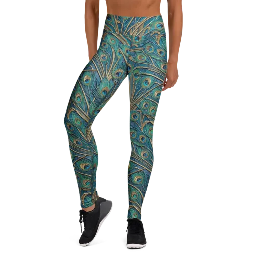Peacock Treasury on a Yoga Leggings