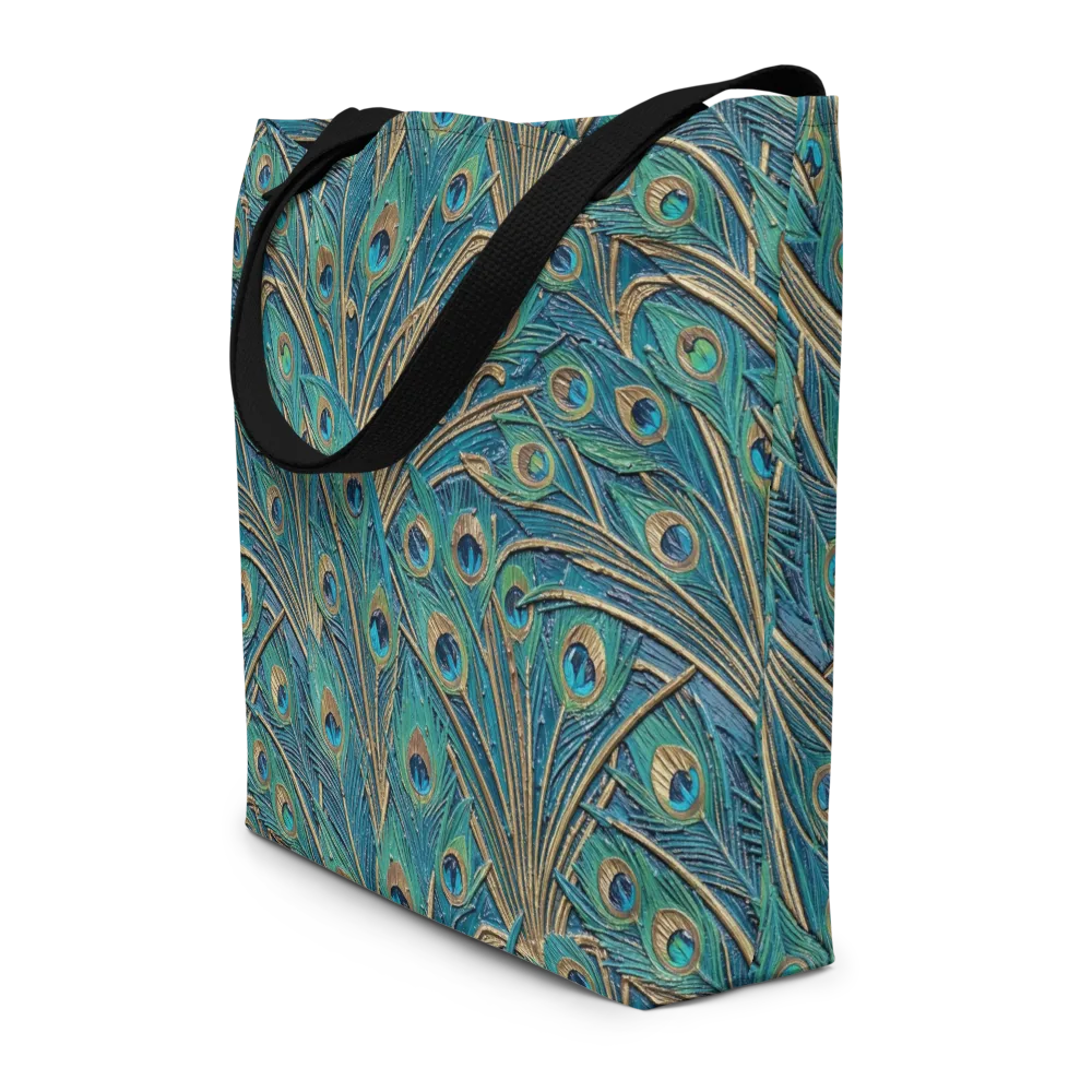 Peacock Treasury on Large Tote Bag W/ Pocket — Front