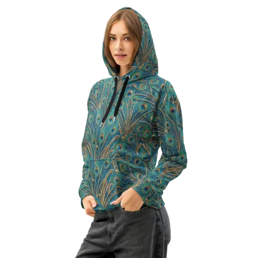 Peacock Treasury on a Cotton Hoodie