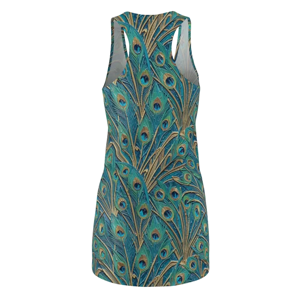 Peacock Treasury on Racerback Dress — Back