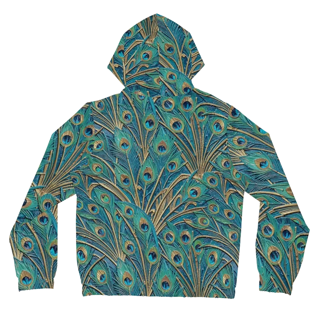 Peacock Treasury on Women's Full-Zip Hoodie — Back