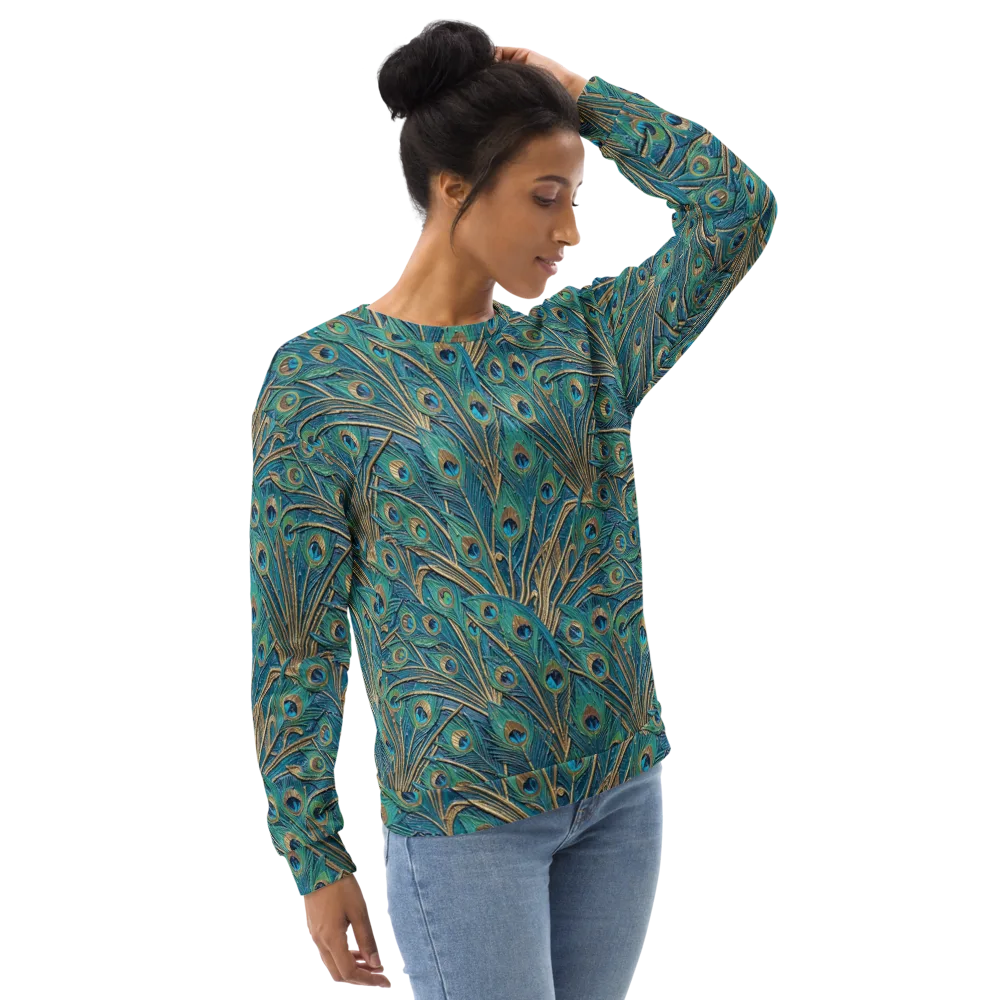 Peacock Treasury on Sweatshirt — Right Front