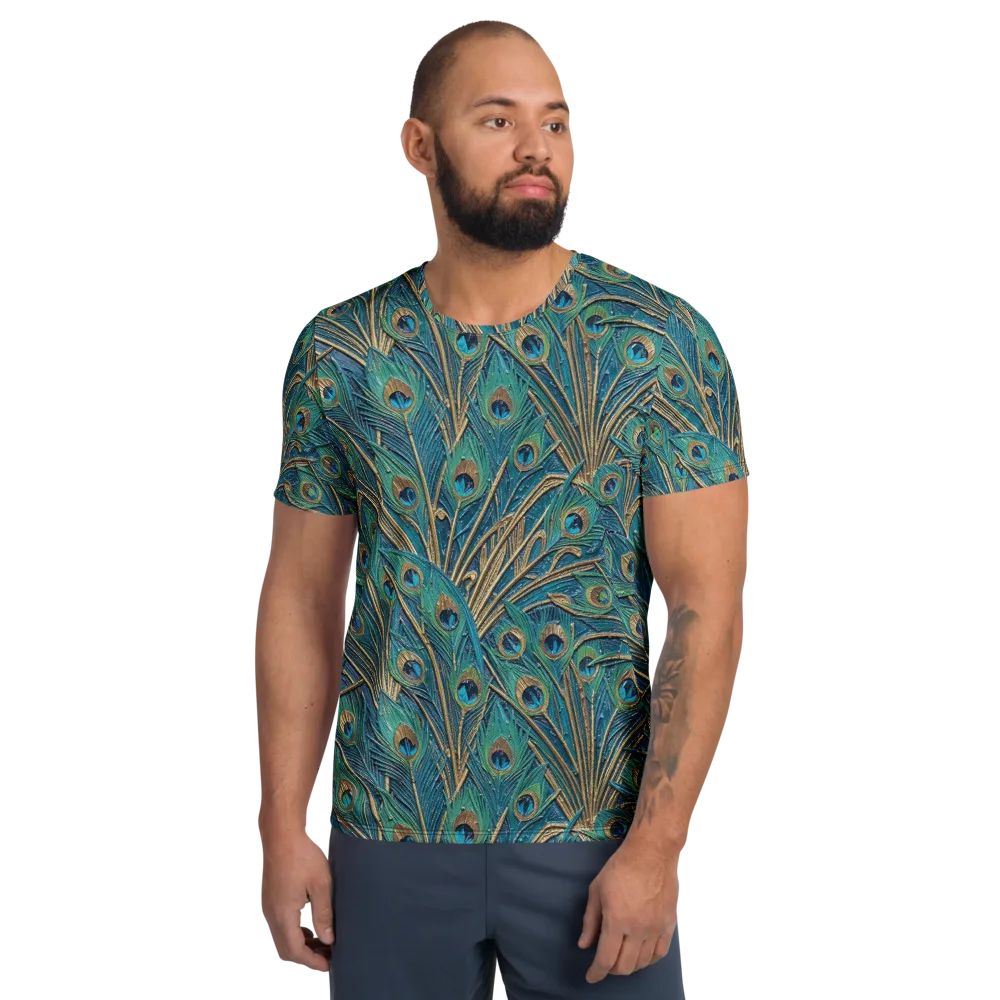 Peacock Treasury on Men's Athletic T-Shirt — Front