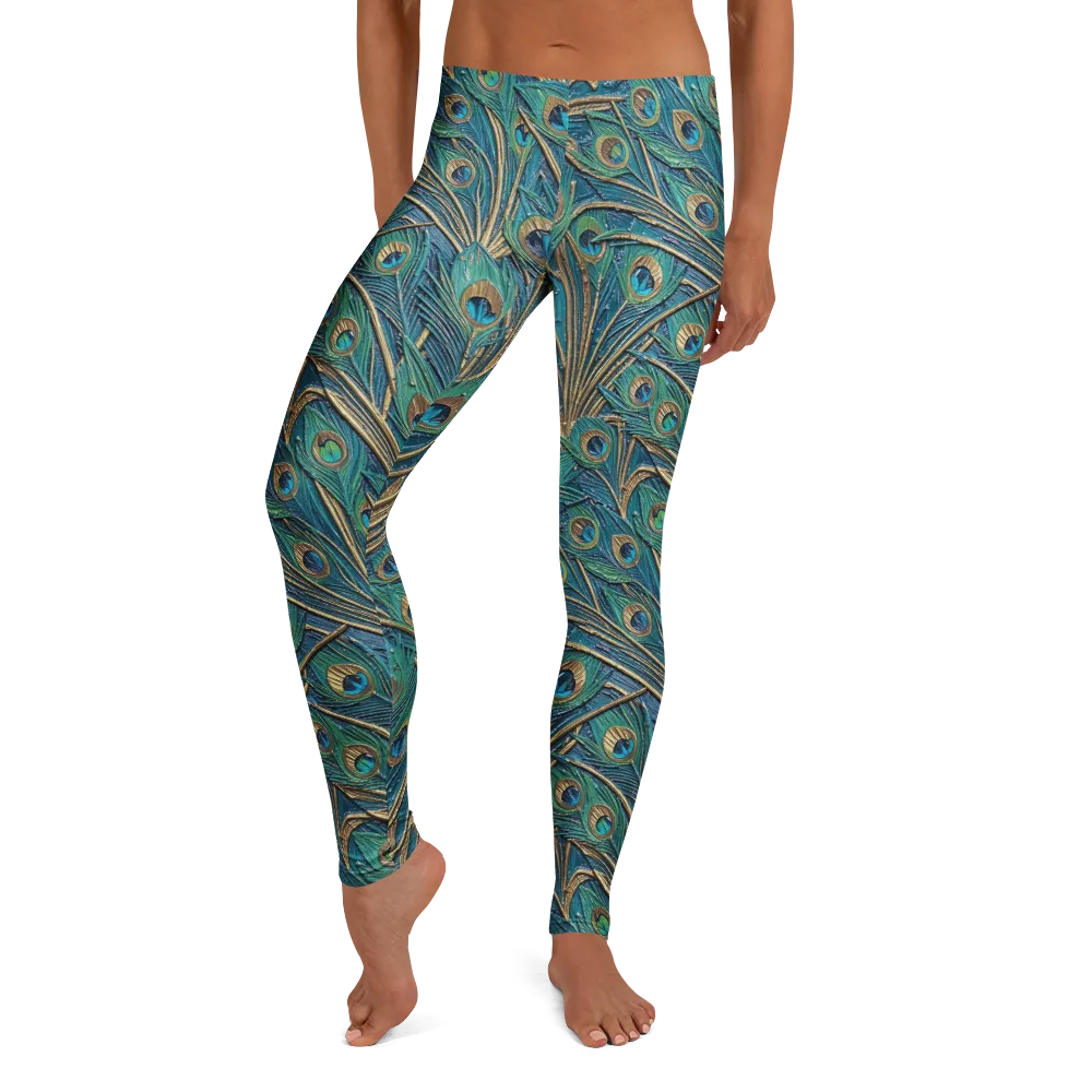 Peacock Treasury on Leggings — Front