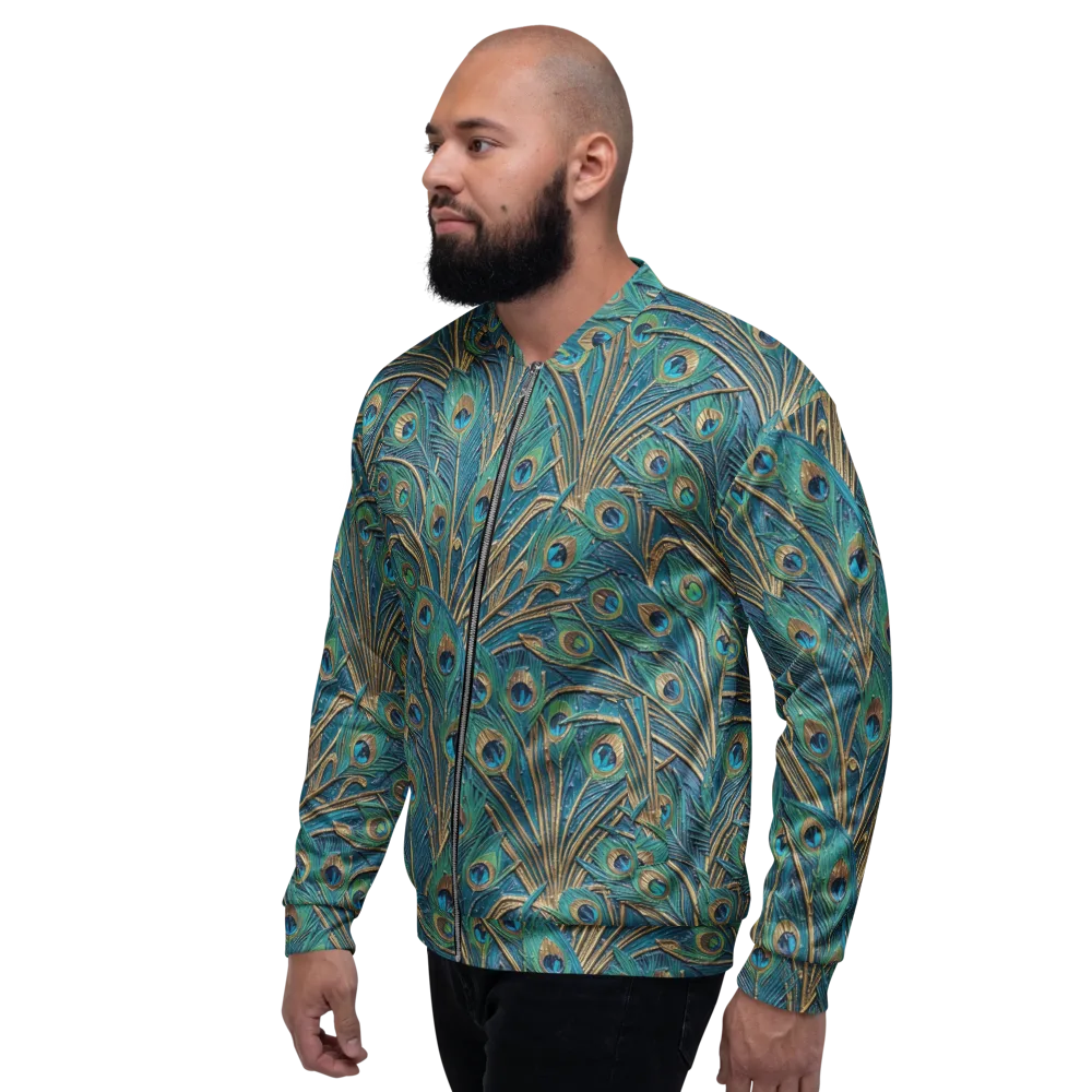 Peacock Treasury on Bomber Jacket — Left