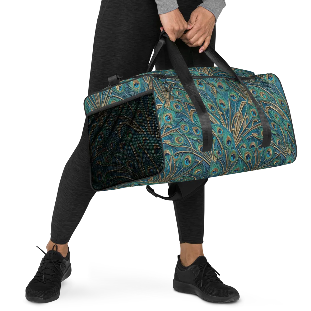 Peacock Treasury on Duffle Bag — Right Front