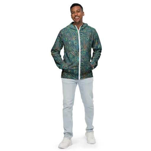 Peacock Treasury on a Men's Windbreaker
