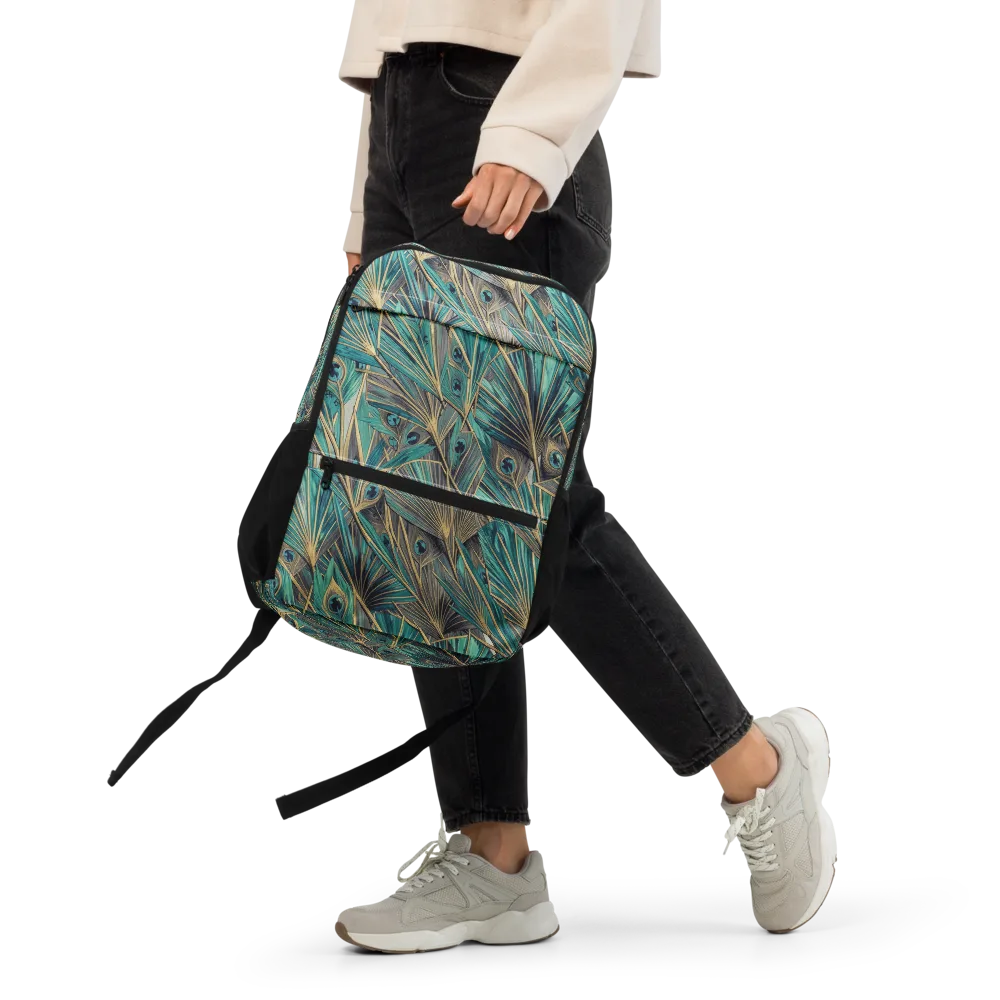 Peacock Tapestry on Utility Backpack — Front