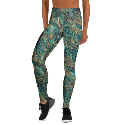 Peacock Tapestry on a Yoga Leggings