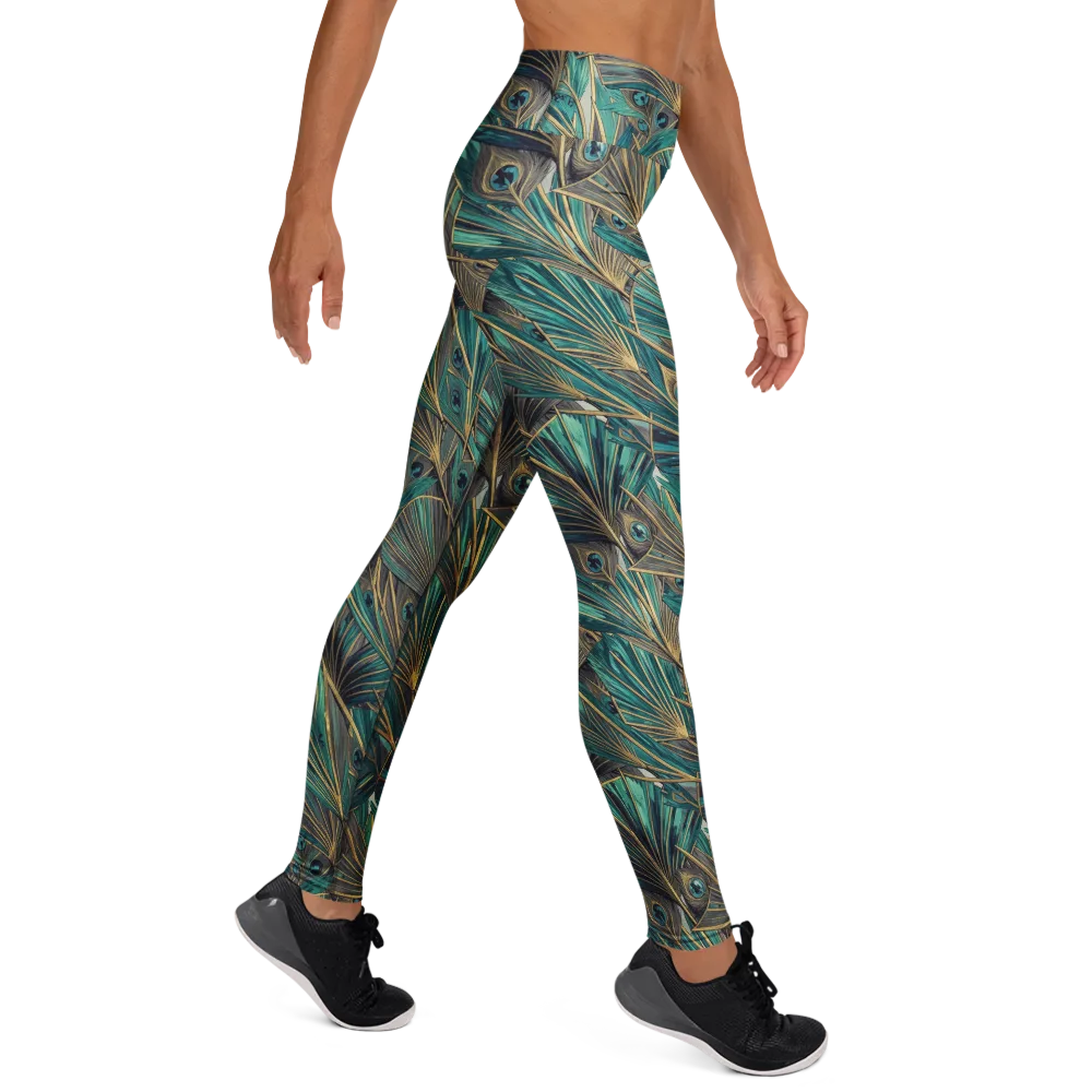Peacock Tapestry on Yoga Leggings — Right
