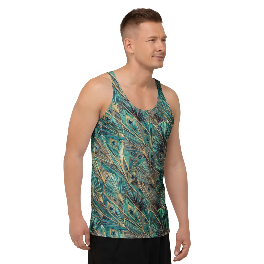 Peacock Tapestry on Men's Tank Top — Right Front