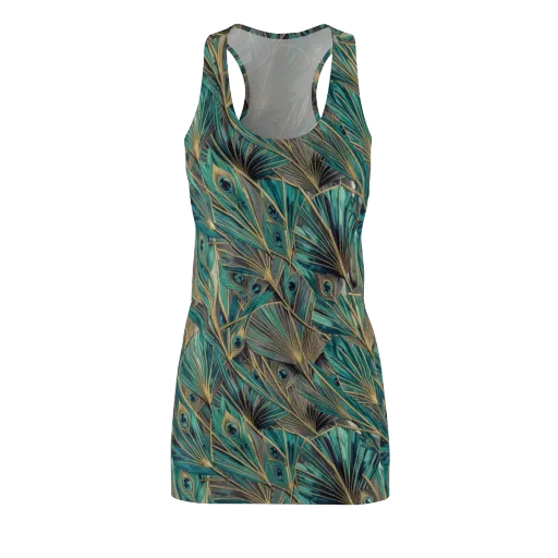 Peacock Tapestry on a Racerback Dress