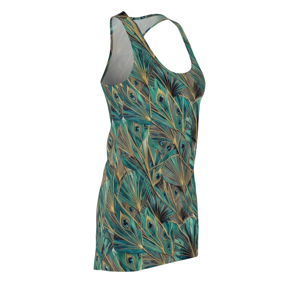 Peacock Tapestry on Racerback Dress — Front Side