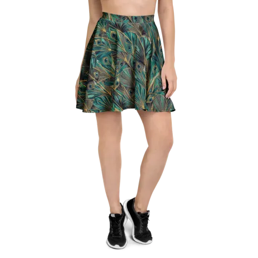 Peacock Tapestry on a Skater Skirt