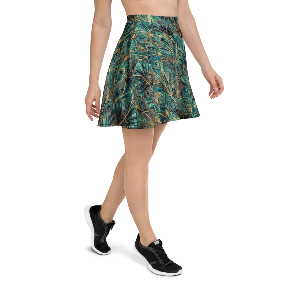 Peacock Tapestry on Skater Skirt — Right