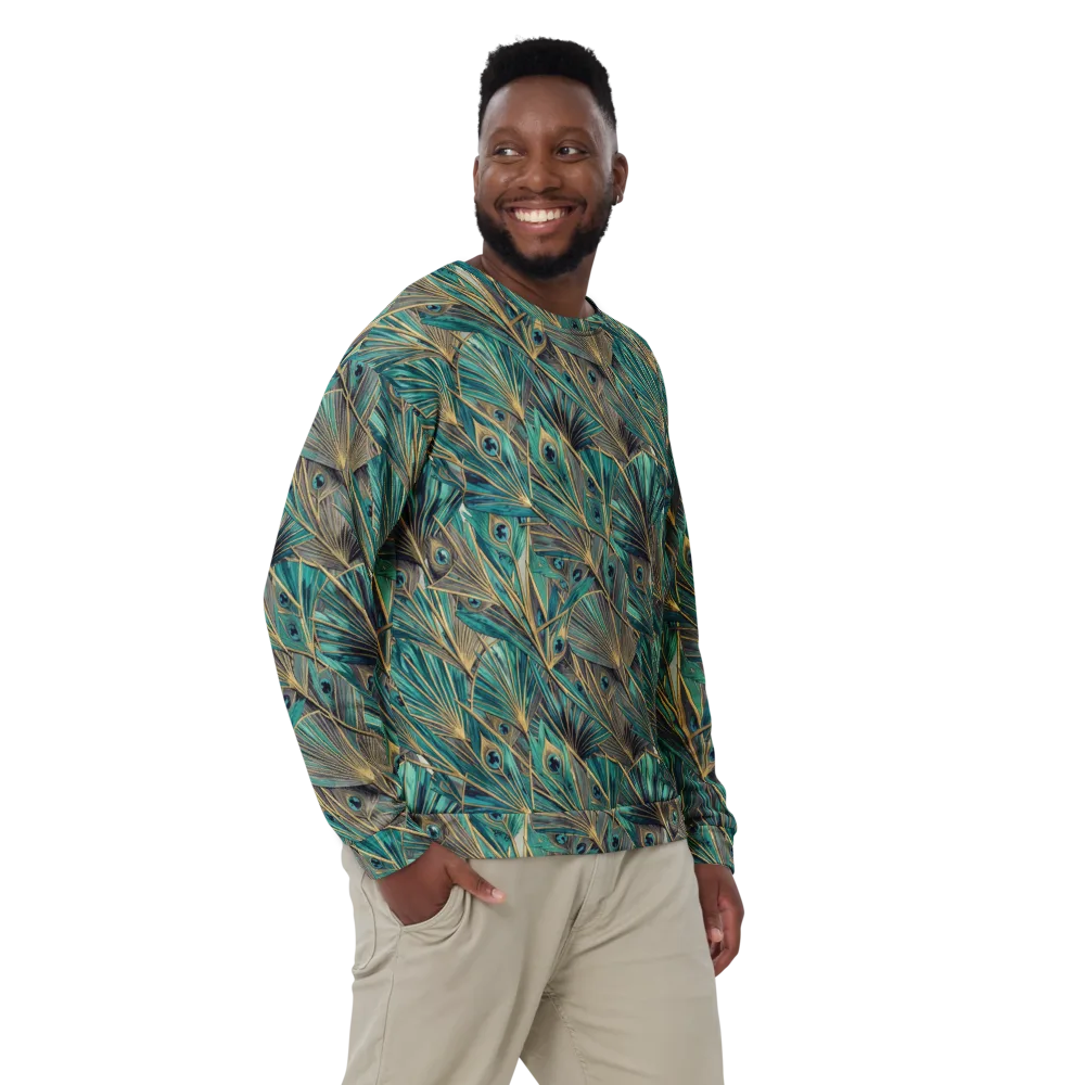 Peacock Tapestry on Sweatshirt — Front