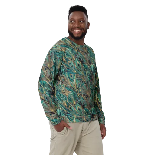 Peacock Tapestry on a Sweatshirt