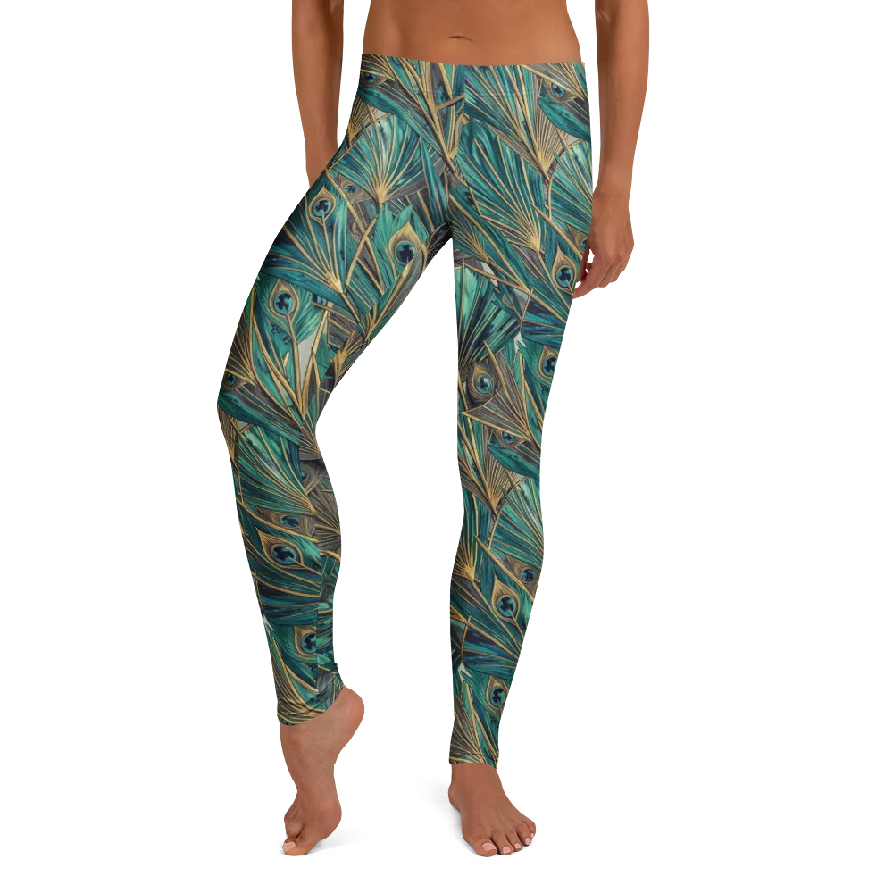 Peacock Tapestry on Leggings — Front