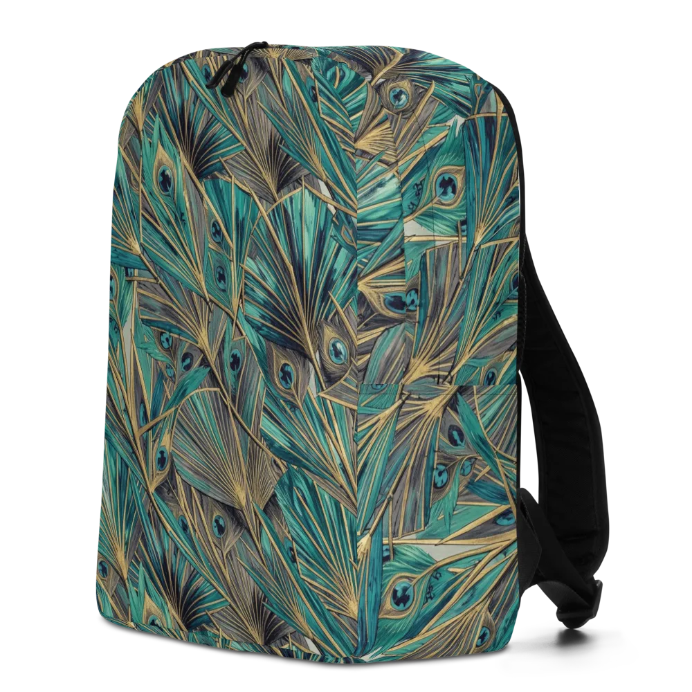 Peacock Tapestry on Minimalist Backpack — Left