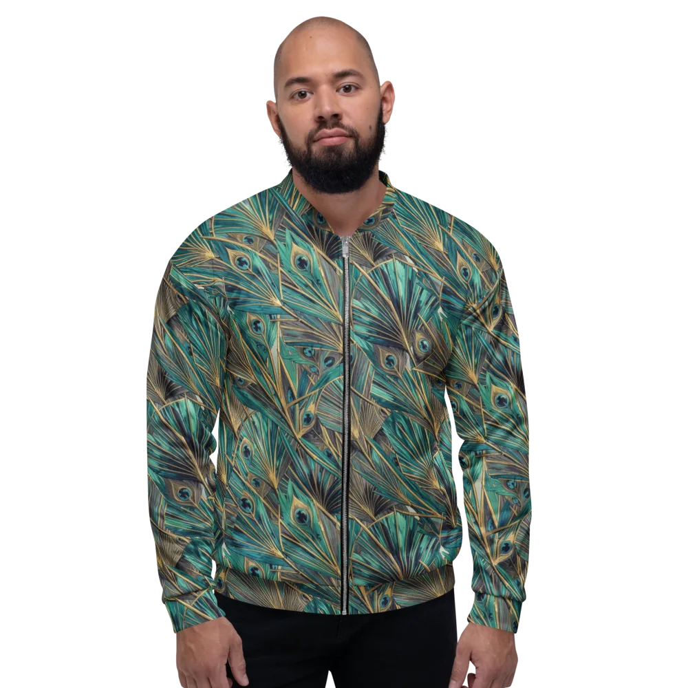 Peacock Tapestry on Bomber Jacket — Front