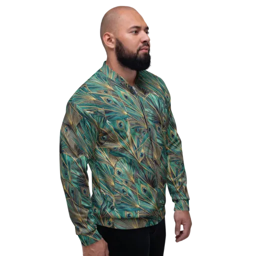 Peacock Tapestry on a Bomber Jacket
