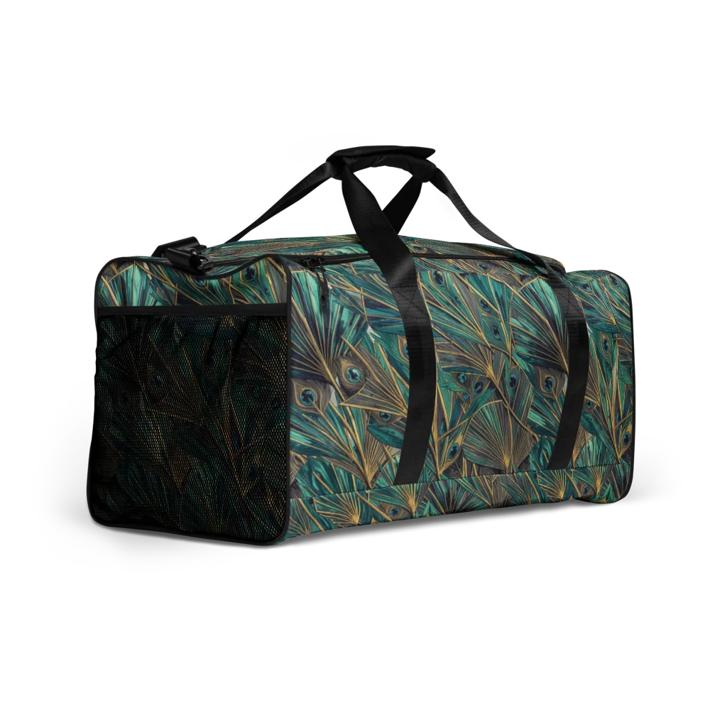 Peacock Tapestry on Duffle Bag — Right Front