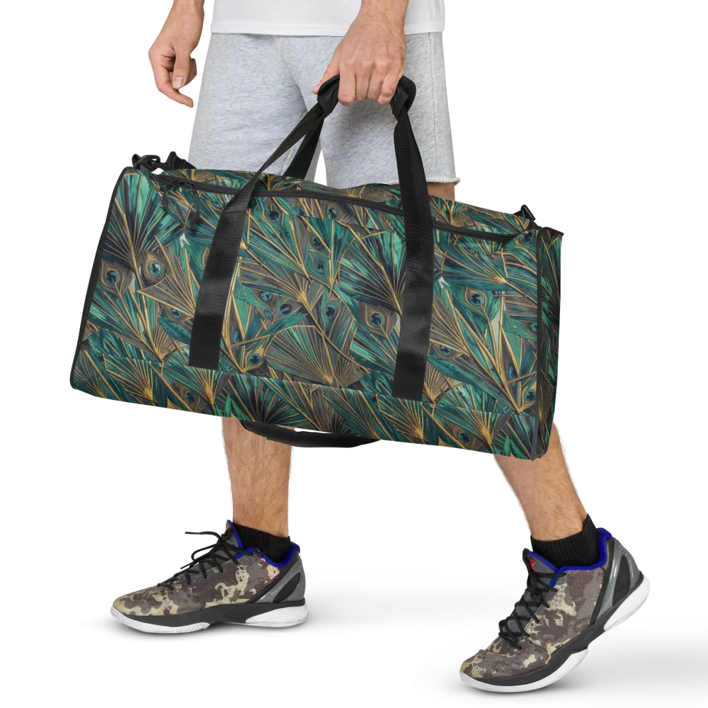 Peacock Tapestry on Duffle Bag — Front