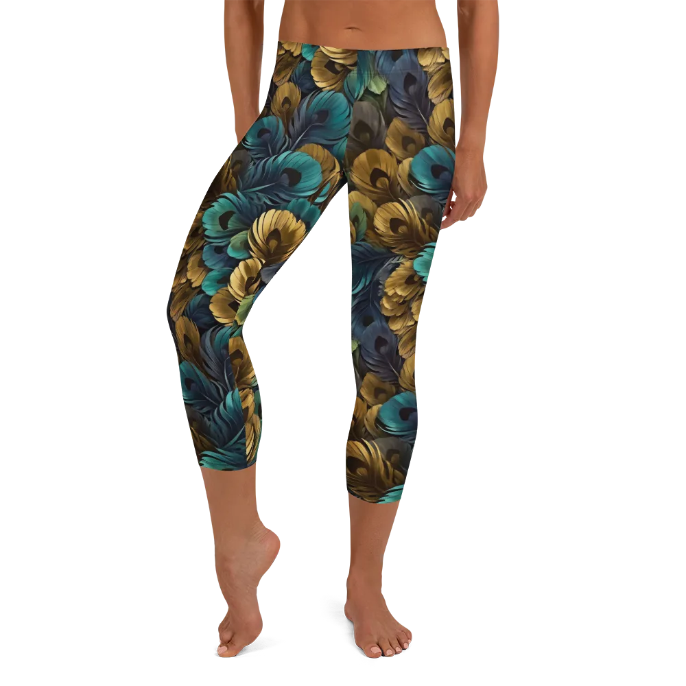 Peacock Afterglow on Capri Leggings — Front