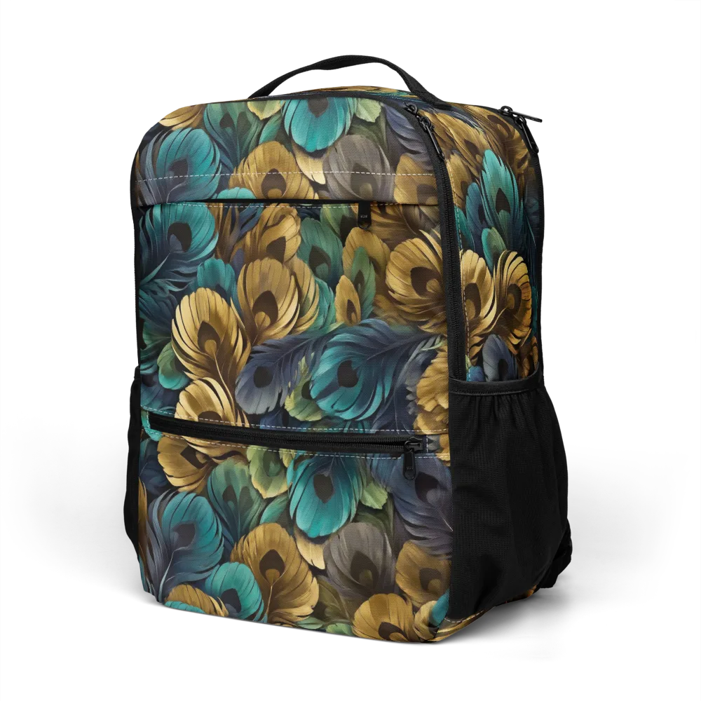 Peacock Afterglow on Utility Backpack — Left Front