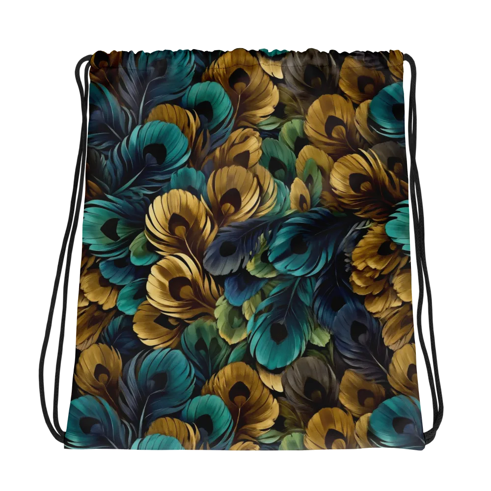 Peacock Afterglow on Drawstring Bag — Photo
