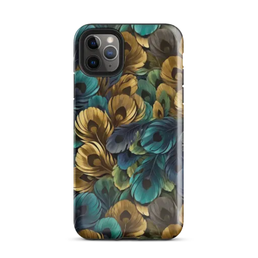 Peacock Afterglow on a Tough Case for iPhone®