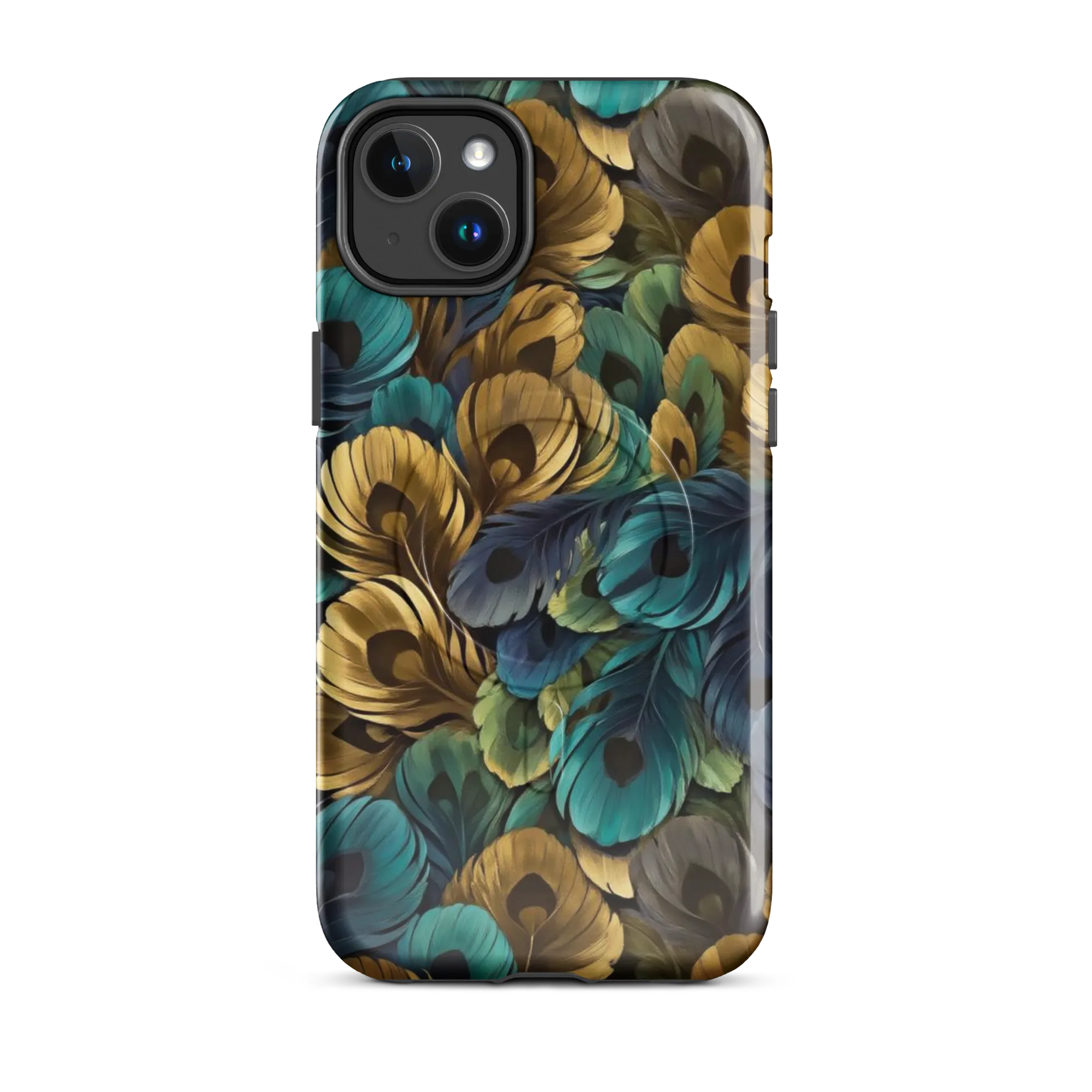 Peacock Afterglow on MagSafe Tough Case for iPhone® — Front