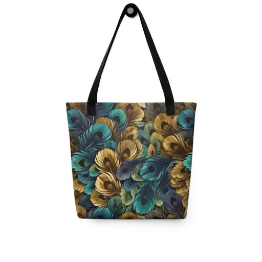 Peacock Afterglow on a Tote Bag