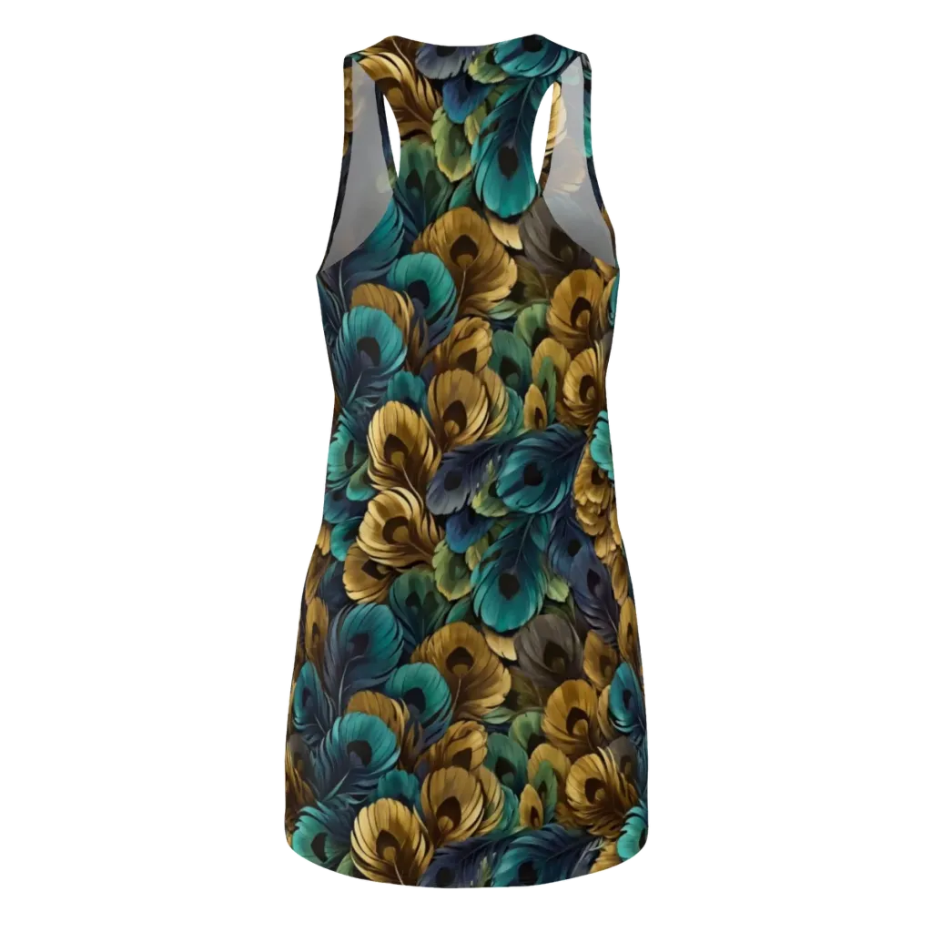 Peacock Afterglow on Racerback Dress — Back
