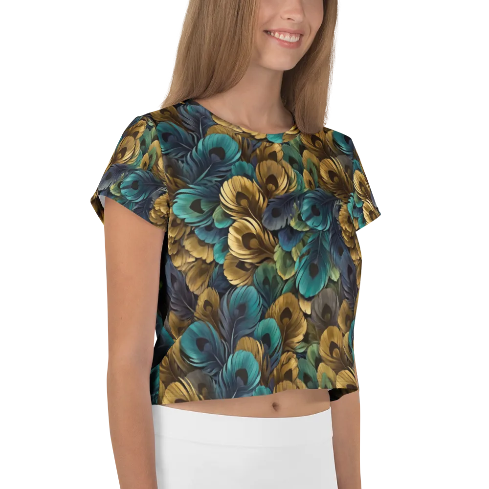 Peacock Afterglow on Crop Tee — Right