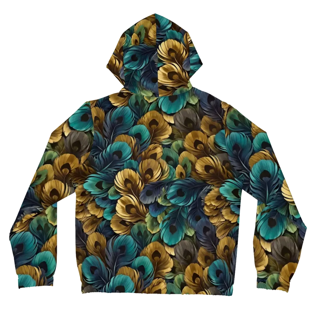 Peacock Afterglow on Women's Full-Zip Hoodie — Back