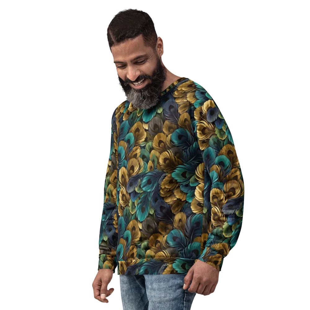Peacock Afterglow on Sweatshirt — Left Front
